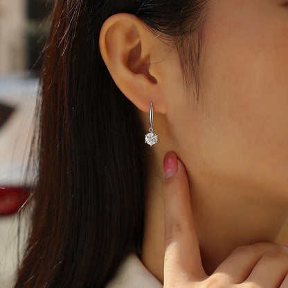 Hypoallergenic Customized Women Fashion Jewelry 925 Sterling Silver Fine Jewelry Earring Moissanite Earring