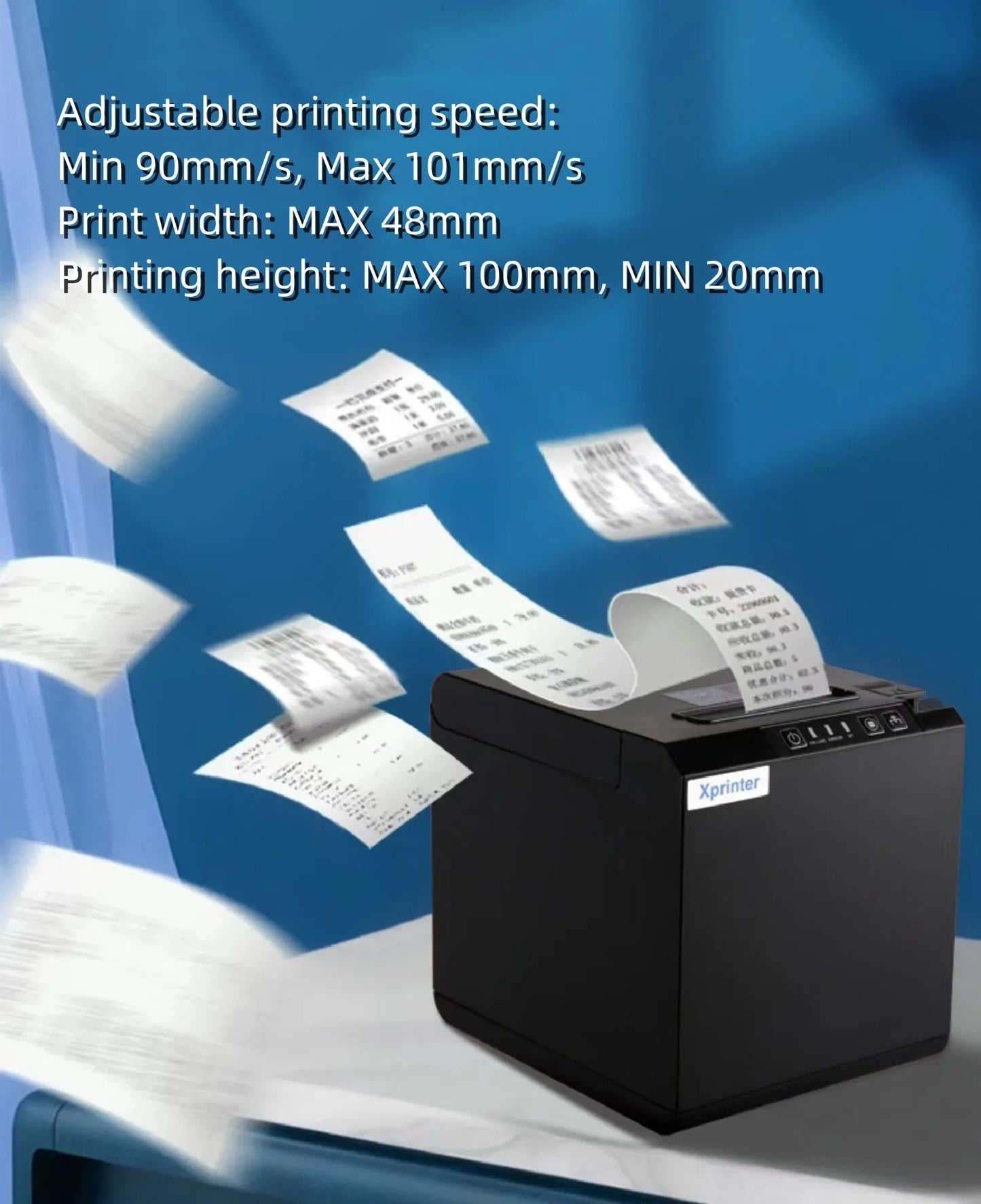 Xprinter Xp-T202UA USB 2 Inch Mini Thermal Printer for Both Label and Receipt Printing