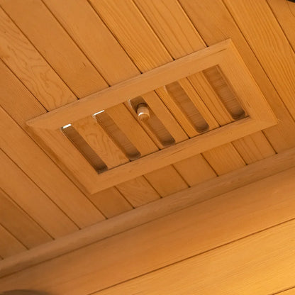 Luxury 1-Person Modern Cedar Electric Sauna Room with Red Cedar Solid Wood and Dry Steam Stove for Apartment or Villa