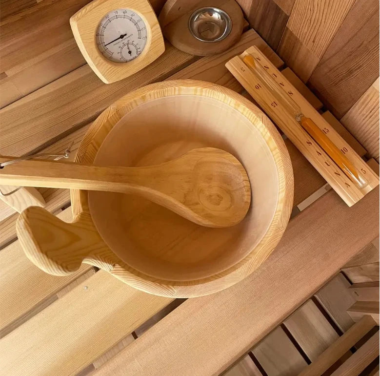 Popular Outdoor Cedar Solid Wood Cube Sauna Traditional Finnish Sauna Steam Heated for comfort and Relaxation
