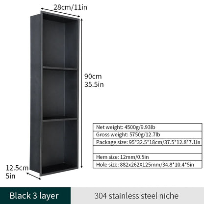 High Quality Reusable Stainless Steel Shower Room Shelf Modern Corner Mounted No Nailing Required-Wall-Mounted Bathroom Shelf