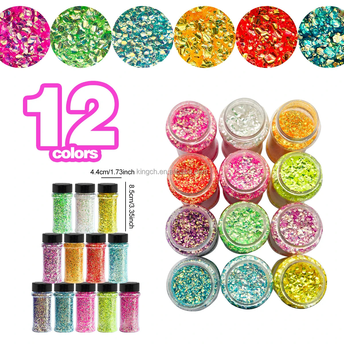 Free Shipping 2oz Shaker Bottle Jars Christmas Chunky Mix Glitter for Snow Globe Tumbler Cups