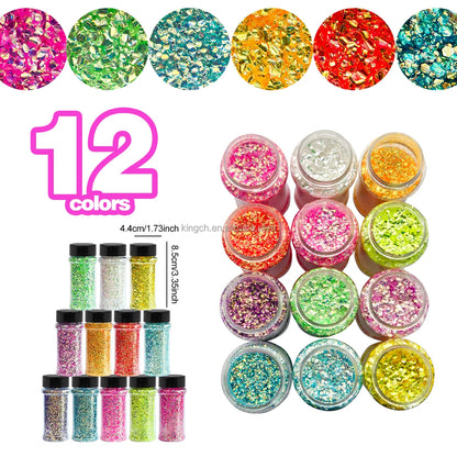 Free Shipping 2oz Shaker Bottle Jars Christmas Chunky Mix Glitter for Snow Globe Tumbler Cups