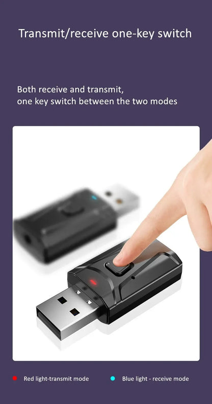Wireless Tv Earbud Tws Bluetooth Headset with USB Adaptor 9D Stereo Earphone CVC Noise Cancelling 2000mA Charging Box Mic for TV