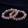 14K Rose Gold Oval Cut Diamond Pacheli Bangle 10.74 CT Lab Grown EF Color VS Purity Rhodium Plated Women's Timeless IGI