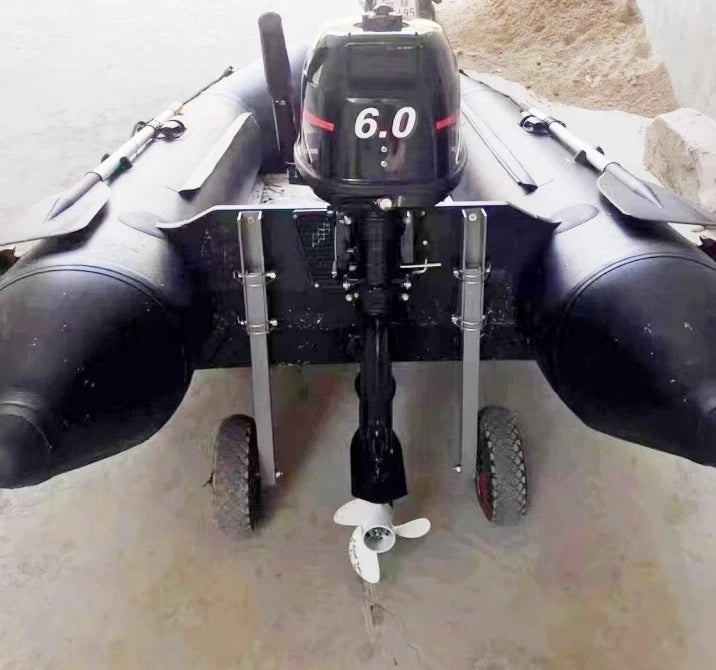 Dinghy Wheels Folding Flip-up Inflatable Boat Kayak Canoe Launching Wheels Stainless Steel Trailer Dolly Towing Cart