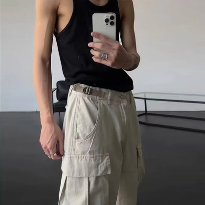 2025 Six Pocket Mens Outdoor Pant Nylon Hip Hop Baggy Pants Straight Beige Tactical Cargo Unisex Cargo Pants Men