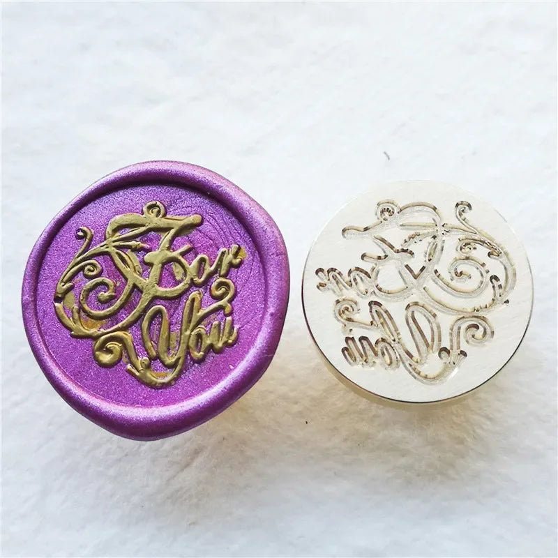 Greeting stamp with love thank you happy birthday christmas handmade Wax Seal Stamp Retro Antique Sealing Wax baby friend gifts