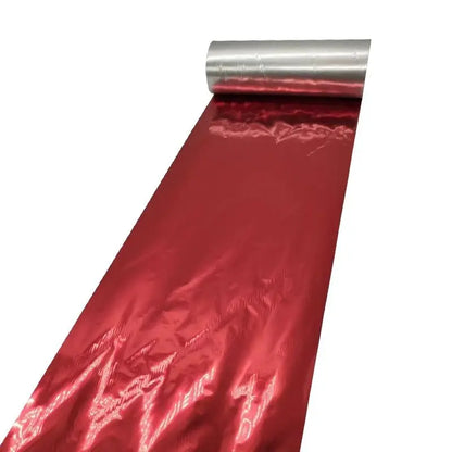 Red Gold Metallic Foil Barcode Printer Ribbon 30-110mm Inked Ribbon Roll Thermal Transfer Film for Gift Bag/Tea Bag/Card
