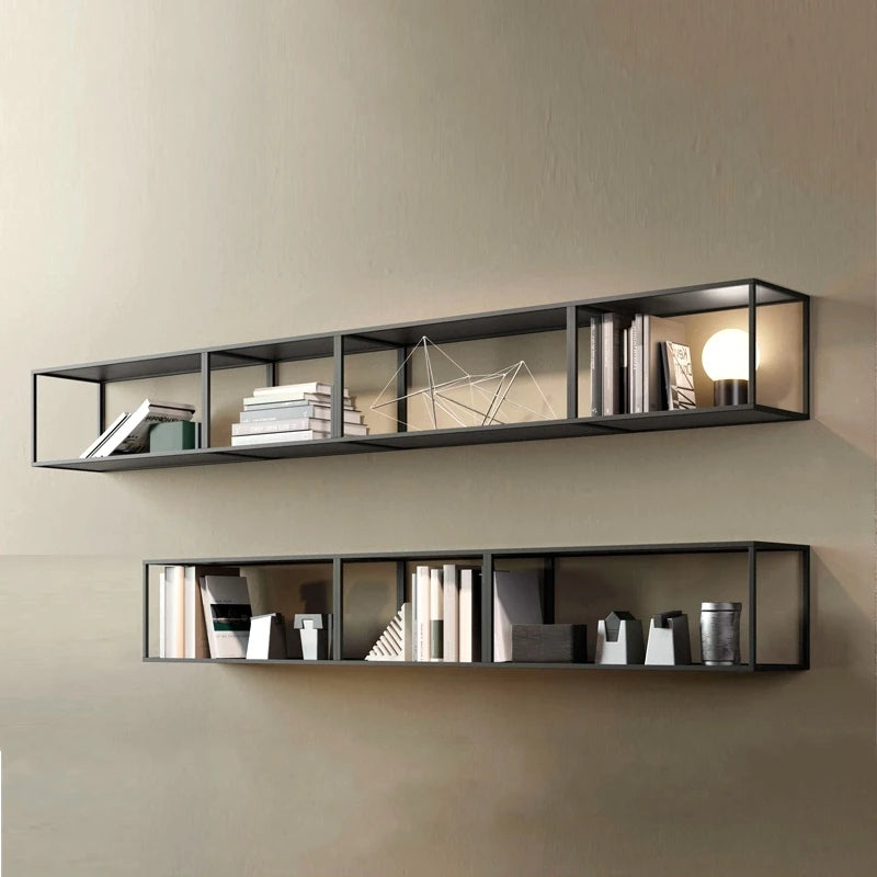 KINNO Elegant Iron Wall-mounted Bookshelf Multi-Layer Storage Display Shelf Kitchen Bedroom Living Room Sofa Background Mall