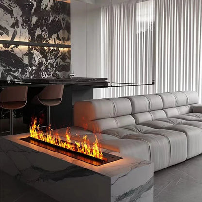 800 mm Steel Insert Remote and Button Control Modern Indoor Decor Electric Steam Fireplace with 3D Vapor Effect for Hotel Use