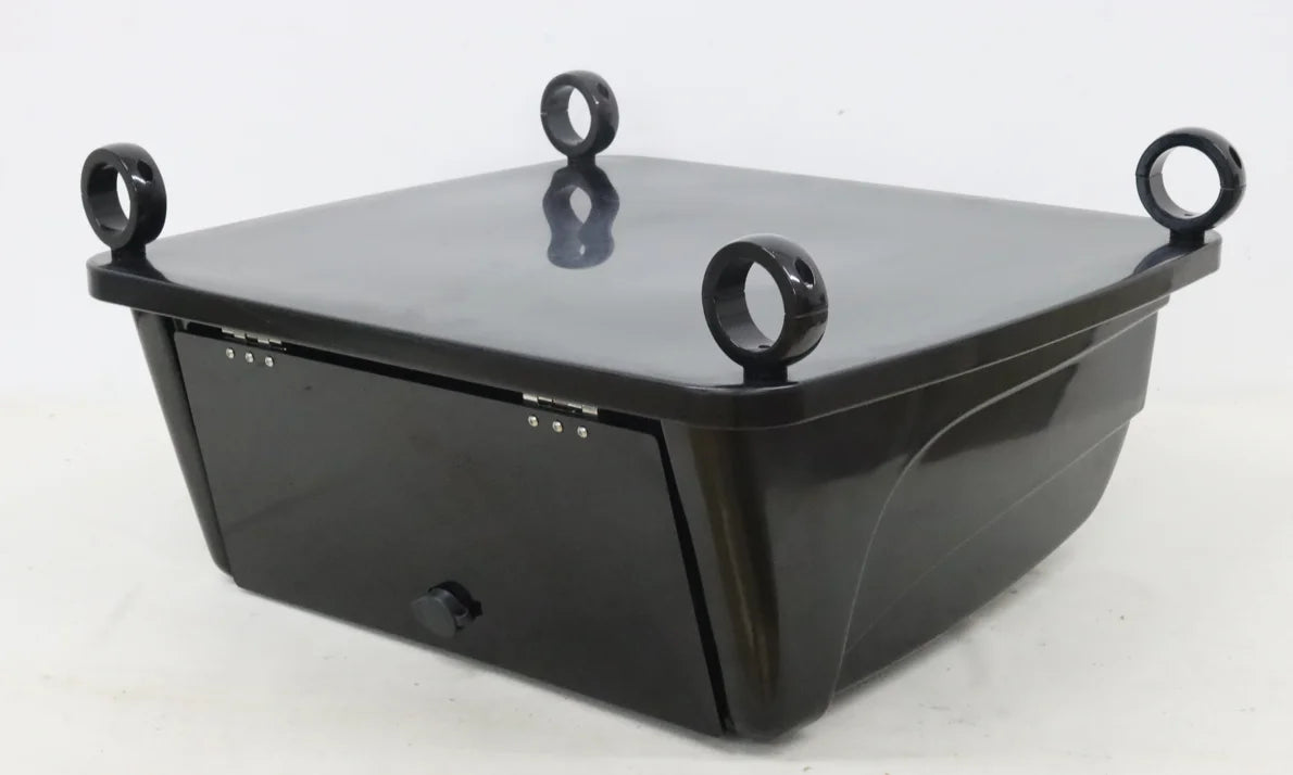 Universal T-Top Electronics Box Black SB200 Clamp on Overhead  Center Console Boat Marine Storage  by Raider Stryker