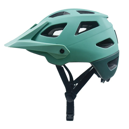2025 NEW LA Bike Helmet with Visor Moutain Bike Helmet with Rear Light Rechargeable Intergrally-mold PC Shell Led Lights Helmet