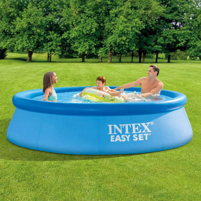 Intex 28120 Above Ground Pool Easy Set Inflatable Swimming Pool with Round Bracket for Adults and Children PVC Material