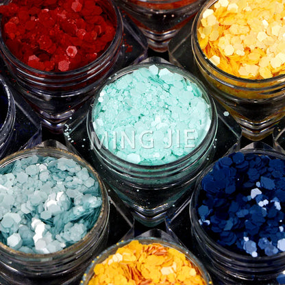 Factory Matt Macaron Colors Nail Sequins Solvent Resistant Non-Toxic Chunky Glitter Bulk Tumbler Snow Globe Epoxy Resin Festival