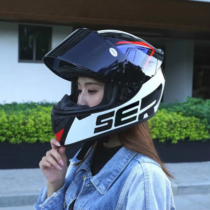 Brand New Motorcycle Helmets Detachable Inner Motocross Racing Modular Dual Lens Motocross Moto Helmet Full Face Helmet