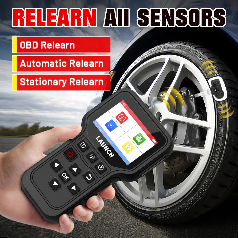 LAUNCH X431 CRT5011E TPMS Tire Pressure Diagnsotic Tool 315MHz 433MHz Sensor Activation Programing Learning Reading OBD2 Scanner