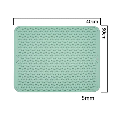 Silicone Dish Quick Bar Drying Dining Table Bath Mat Custom Logo Foldable Kitchen Large Microfiber