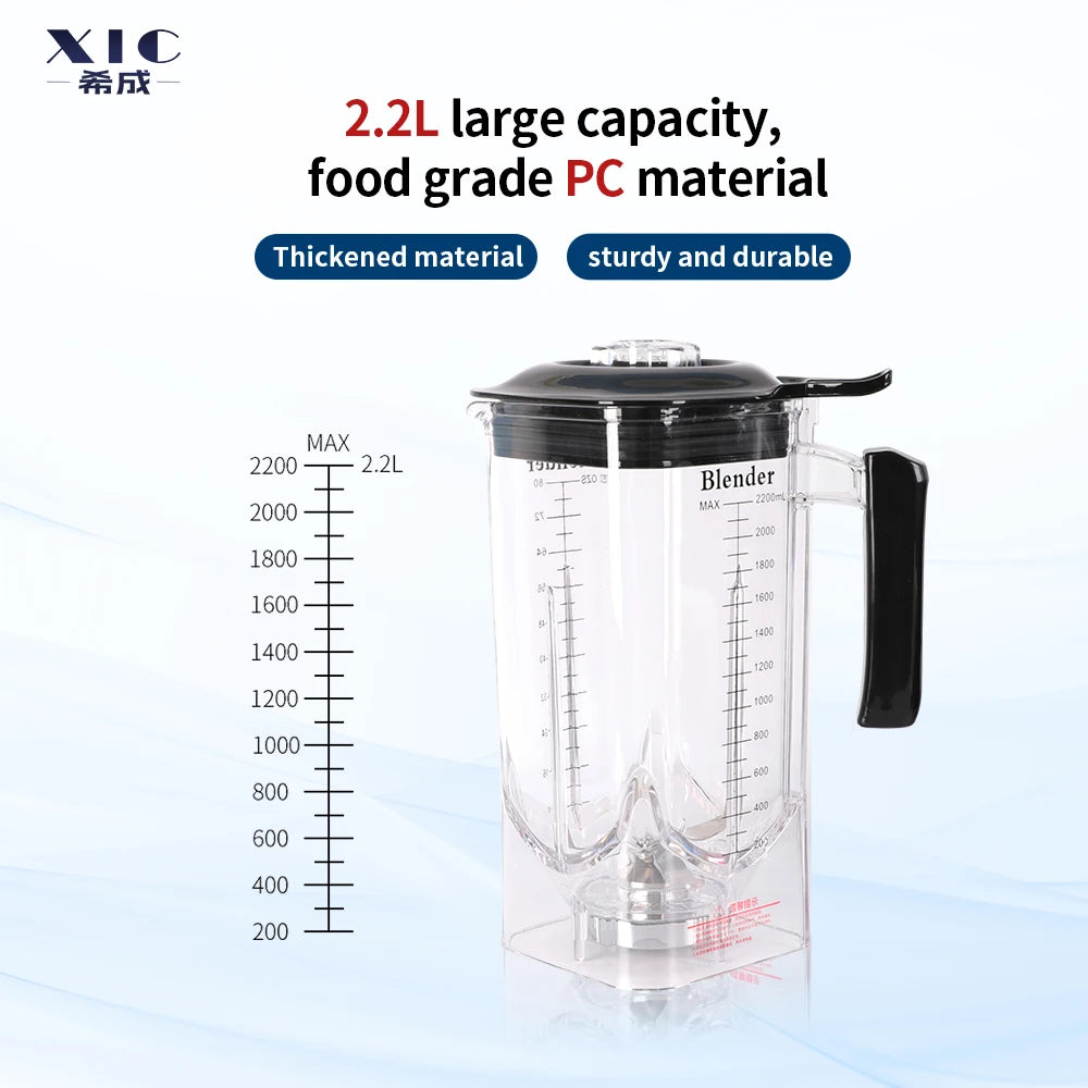 High Speed 2.2L Kitchen Food Heavy  Duty Blender Mixer Industrial Korean Bingsu Machine With Sound Proof Cover