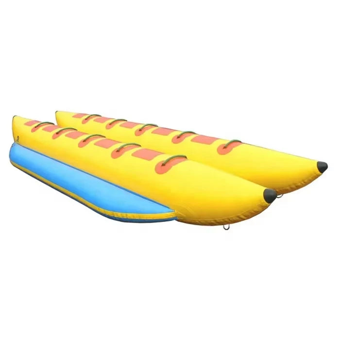 Wholesale  High Quality Inflatable Pvc 10 Person Towable Tube Inflatable Banana Boat Tube Pontoons for Rental