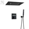 Ceiling Shower System 20x14 Inch Large LED Shower Head Rain Waterfall Bath Gold Faucets Set With Thermostatic Mixer Valve
