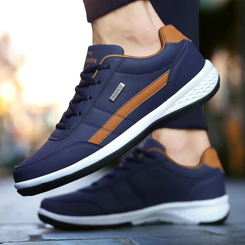 New sports and leisure flat shoes with anti slip suede running and men's sports skateboard shoes
