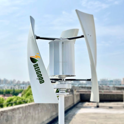 Wind Driven Roof Top Turbine Ventilator Vertical Wind Turbine 1500w Wind Generator 48v  Lithium Battery