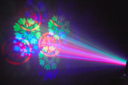 Mini 4-In-1 Gobo LED Laser Light 30W Stage Animation Laser Extremely Portable Patterned Stage Lights