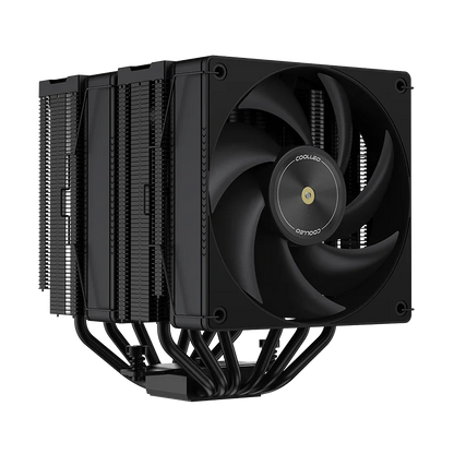 COOLLEO P60T DIG BK Two-Tower Computer Case Air Cooler 6 Heat Pipes CPU Cooling LGA115X/1200/1700/1851 for Ryzen AM4/AM5 275W