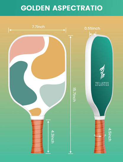 USA Warehouse 2-Pack Colorful Pickleball Paddle With Backpack Full Set High Power Control Professional Rackets