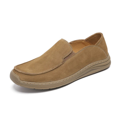Suede Slip-On Boat Shoes Round Toe EVA Outsole Breathable Spring Men's Casual Shoes