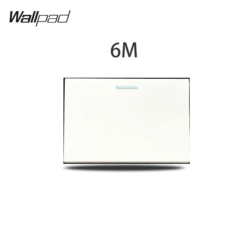 1 2 3 Gang Way Stair Cross Pass White Glass Switch DIY AU US 118*75mm 153*75mm 191*75mm Fan Dimmer Retro Switch with LED Wallpad