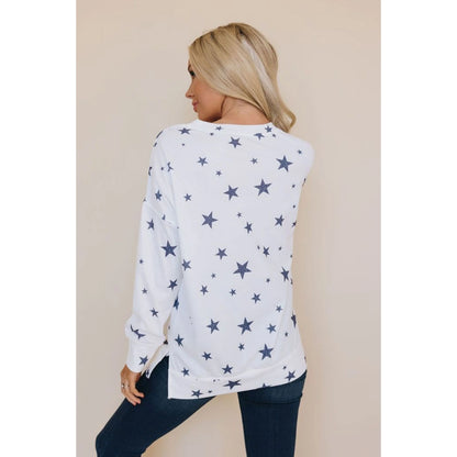 TD Dazzled Star Top for Women Elegant Blouses & Shirts