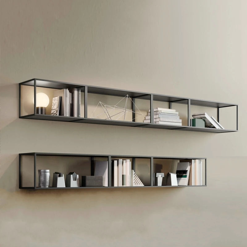 KINNO Elegant Iron Wall-mounted Bookshelf Multi-Layer Storage Display Shelf Kitchen Bedroom Living Room Sofa Background Mall