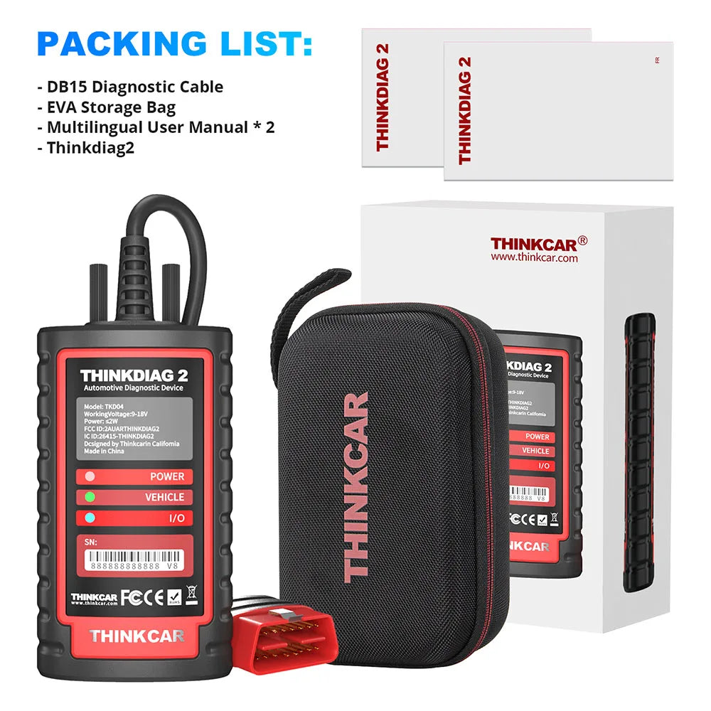THINKDIAG 2 Full System OBD2 Code Reader With 16 Reset Functions for Android/IOS Phone&Tablet Thinkdiag2