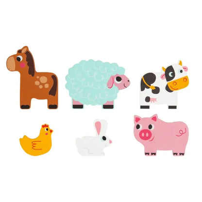 2024 New Kids Wooden Toys Multi-layered Farm Puzzle Games Toys for Children