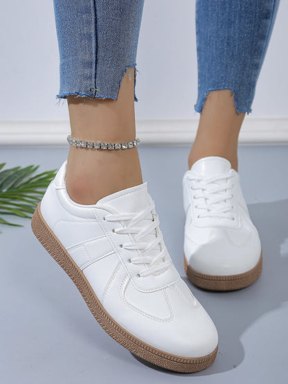High Quality Casual White Rubber Runners Shoes for Women Fashionable Classic Soft Design Anti-Slip for All Seasons-Summer