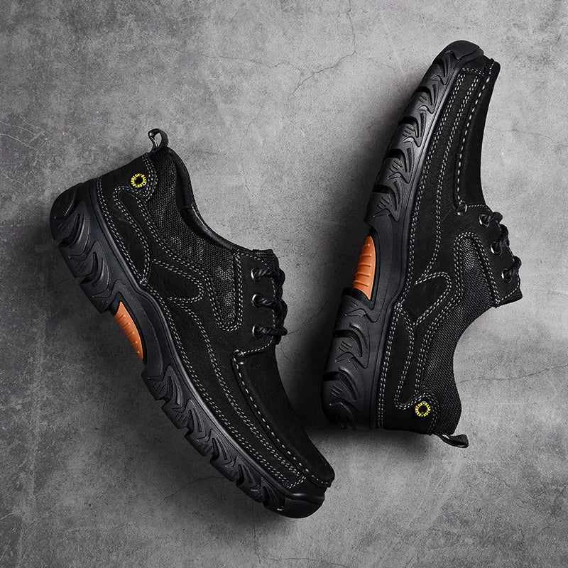2025 Genuine Leather Sports Shoes Comfortable Fashion Lace up Men Outdoor Sports Sneakers Shoes