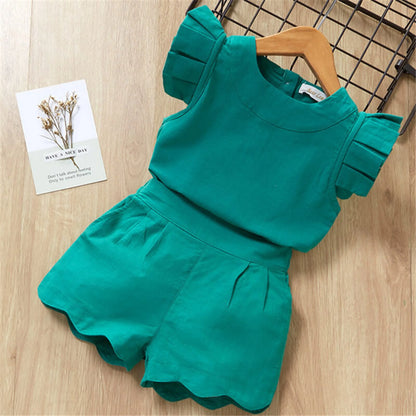 TD Soo Classy Girls Set Custom Logo Casual Clothing for Children Aged 6-12 Years Size 2T