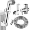 Hot Selling Shattaf T -Valve & Adjustable Jet Spray Bidet Set Chrome Handheld Bidet Gun Sprayer Bathroom Toilet Bidet Sprayer