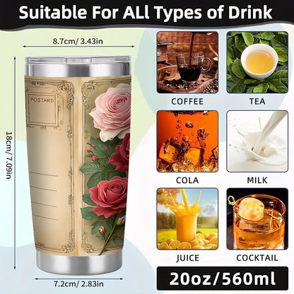 Picnic and Beach Essential 20oz Portable Silver Side Tumbler