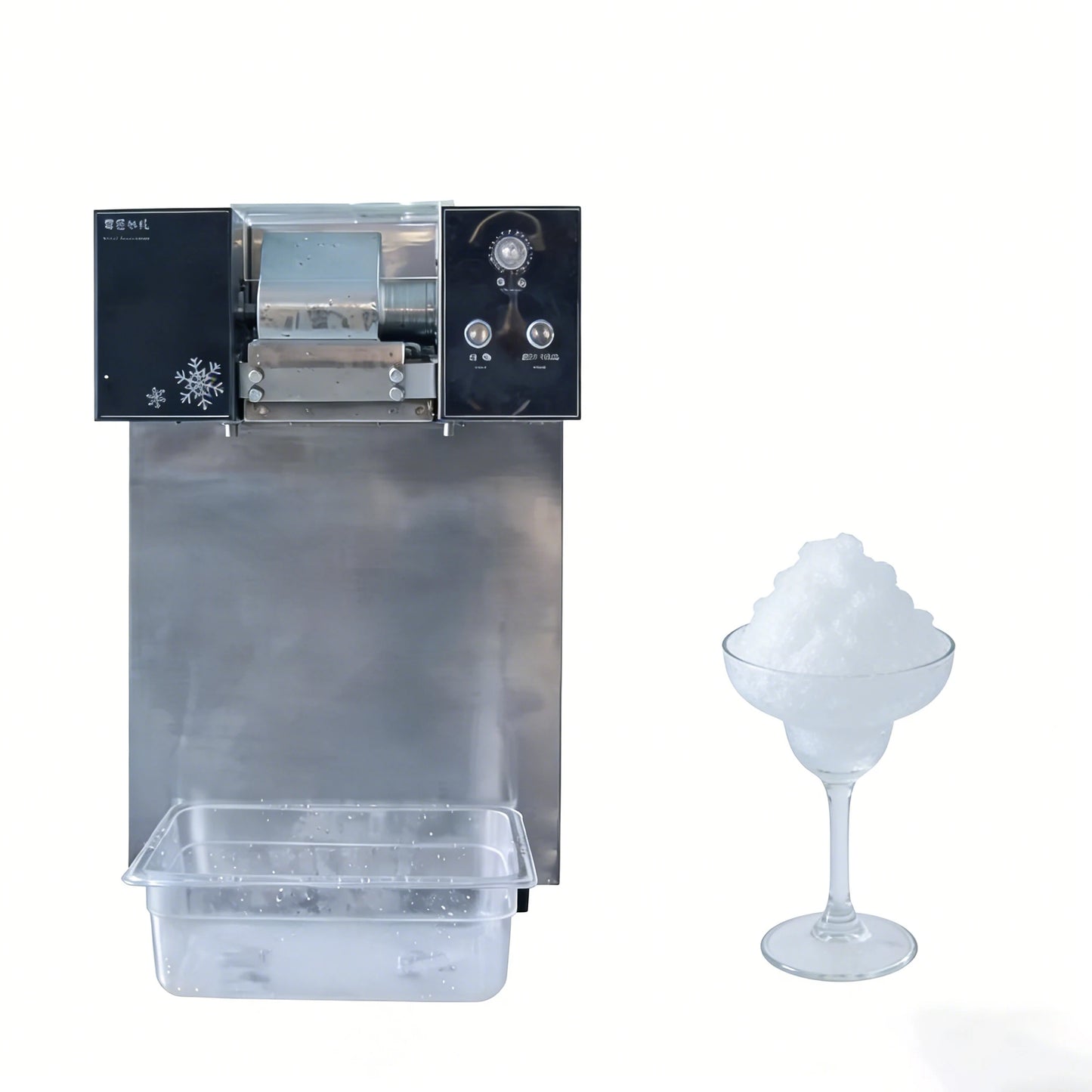 Ice Crushers Shavers Snowflake Electric Ice Machine-Eco-Friendly Low Power Consumption Stainless Steel Portable High Outdoor