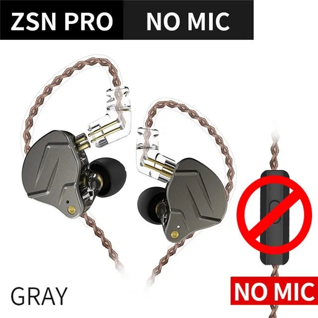 KZ ZSN PRO 1BA 1DD Hybrid Technology HIFI Metal In Ear Earphones Bass Earbud Sport Noise Cancelling Headset KZ ZSTX ZSX ZS10 PRO