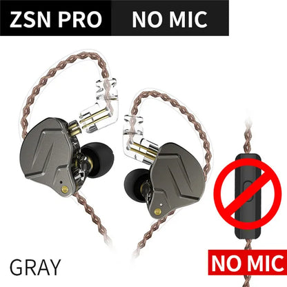 KZ ZSN PRO 1BA 1DD Hybrid Technology HIFI Metal In Ear Earphones Bass Earbud Sport Noise Cancelling Headset KZ ZSTX ZSX ZS10 PRO