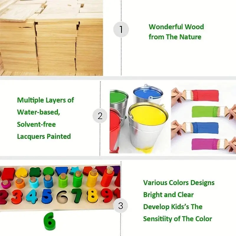 Children's Digital Building Blocks Toy, Montessori Early Education Intelligent Assembly Puzzle, Child Teaching Aid