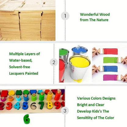 Children's Digital Building Blocks Toy, Montessori Early Education Intelligent Assembly Puzzle, Child Teaching Aid
