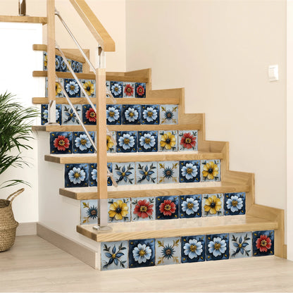 24 Pcs Self Adhesive Tile Stickers Peel and Stick Wall Tiles Waterproof PVC Backsplash Tile for Kitchen 7.87 X 7.87 Inch