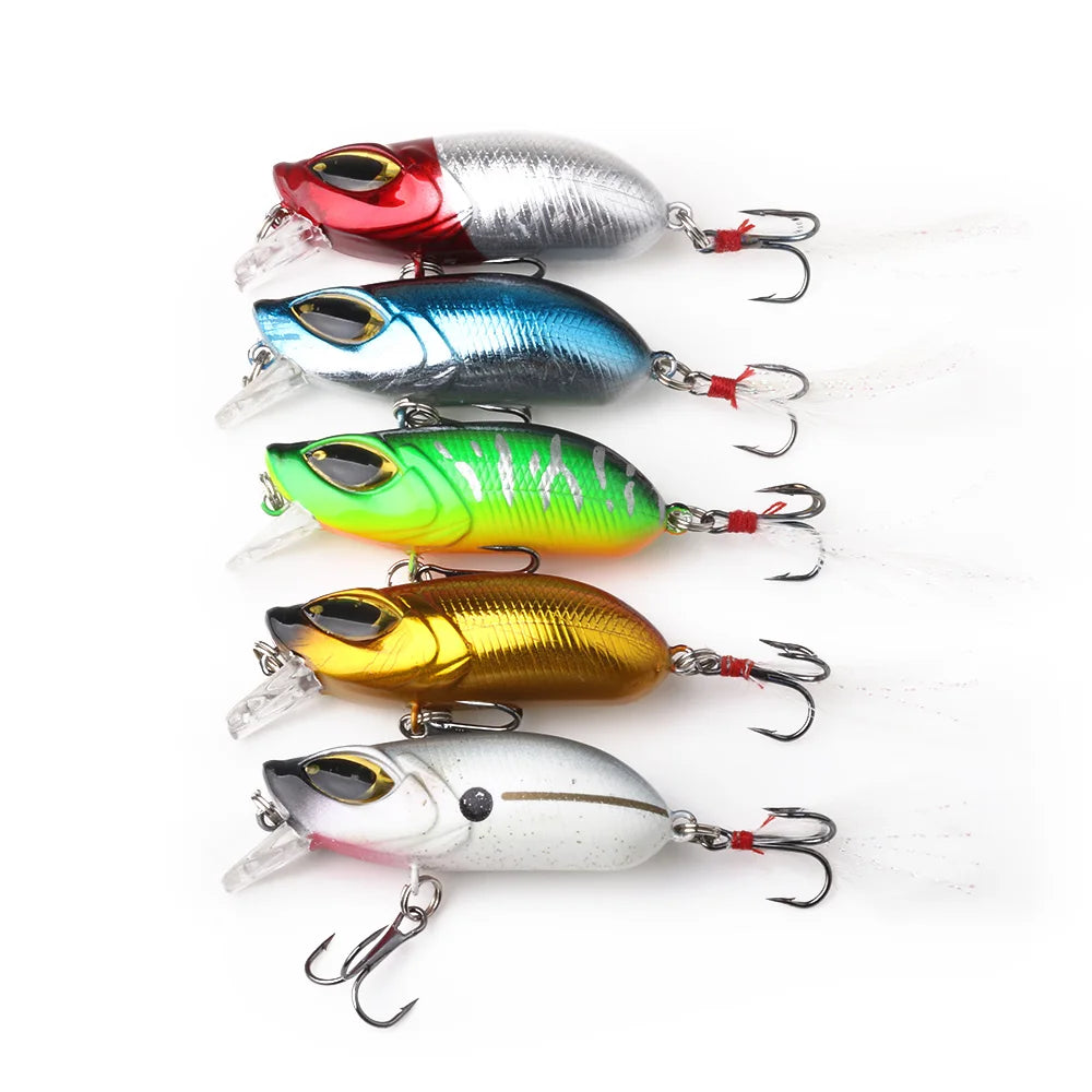 5pcs/box 5.5cm 8g Crankbaits Set for Bass Fishing Lures Hard Baits Topwater Lures Crank Bait Kit Fishing Tackle