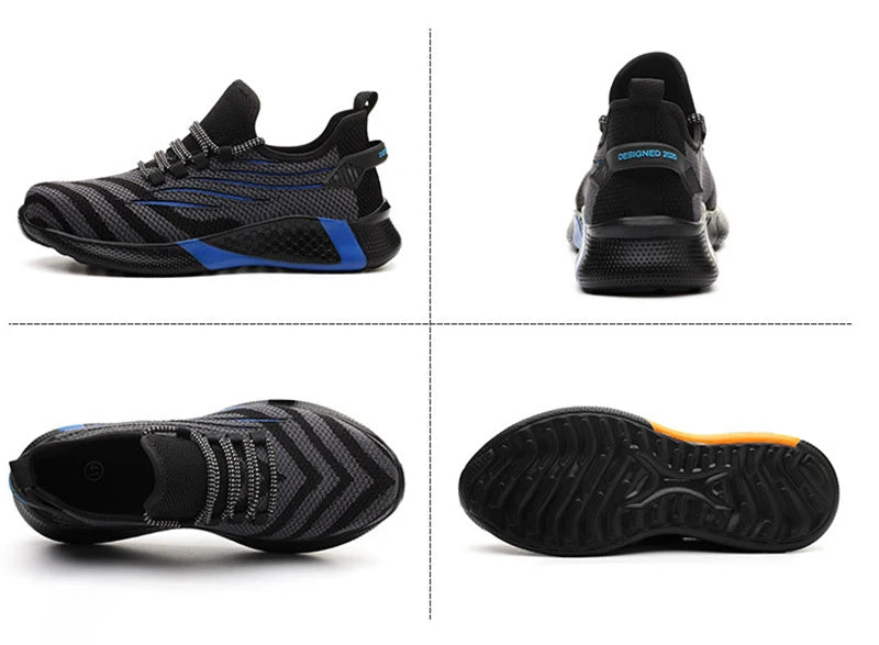 Men Work Safety Shoes Anti-puncture Working Sneakers Male Indestructible Work Shoes Men Boots Lightweight Men Shoes Safety Boots
