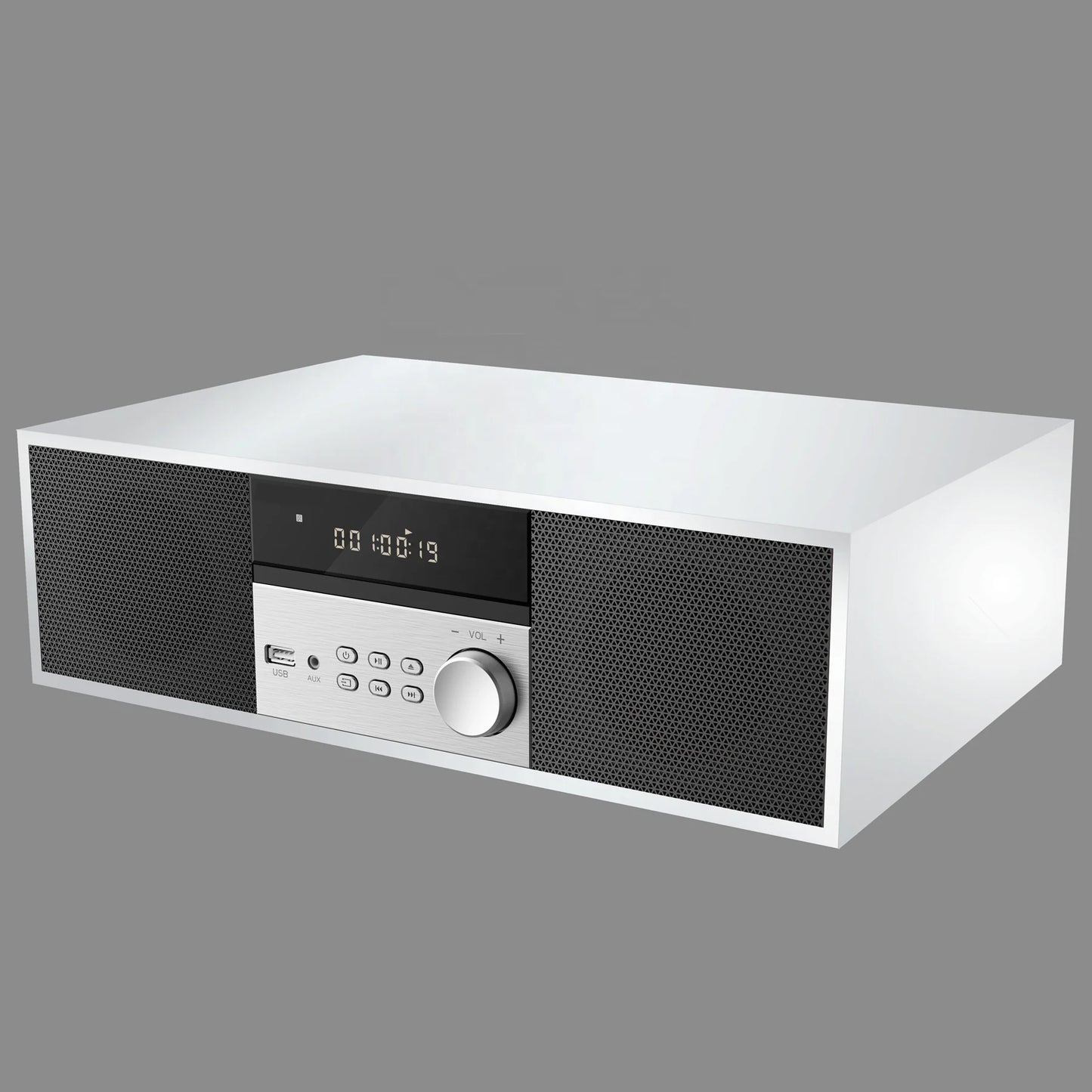 Micro HiFi Compact Stereo System FM/DAB/DAB+ Radio 40W Output Power 2-Way Speakers Portable CD/MP3 Player BT 5.0 USB Features EQ